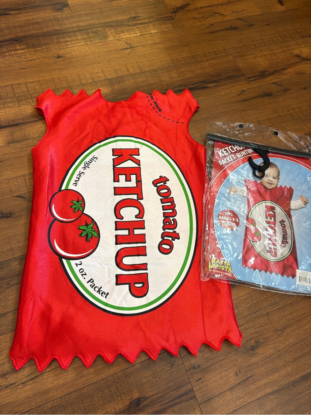 Tomato Ketchup Packet Food 6-9 Month Baby Costume Halloween Rasta Imposta